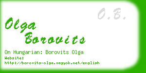 olga borovits business card